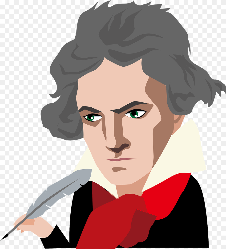 Ludwig Van Beethoven Clipart, Accessories, Tie, Portrait, Photography Png