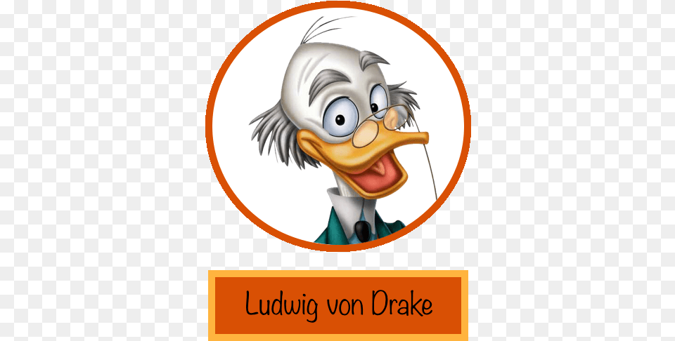 Ludwig Von Drake Logo Disney Professor, Book, Comics, Publication, Disk Free Transparent Png