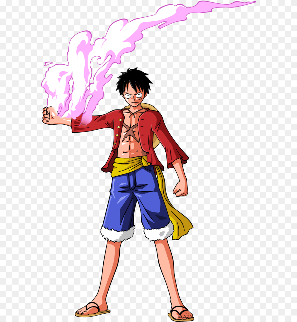 Luffy By Bardocksonic One Piece Luffy 2 Gear, Book, Comics, Publication, Person Free Png Download