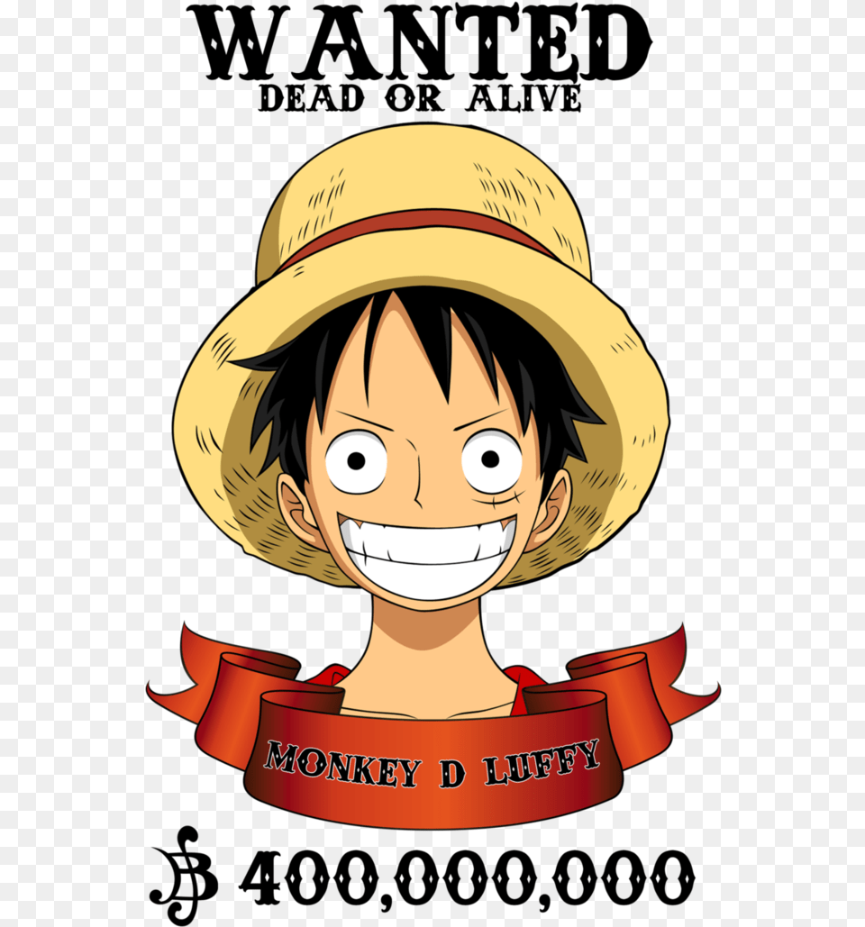 Luffy By Xxriddickxx Wanted Monkey D Luffy, Hat, Clothing, Person, Head Free Png Download