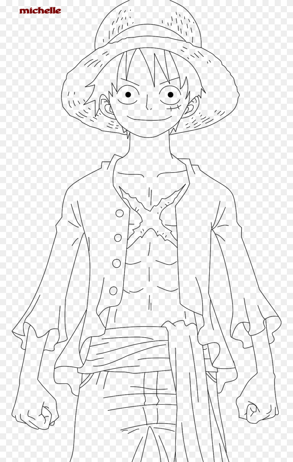 Luffy Coloring Pages Free Transparent Png