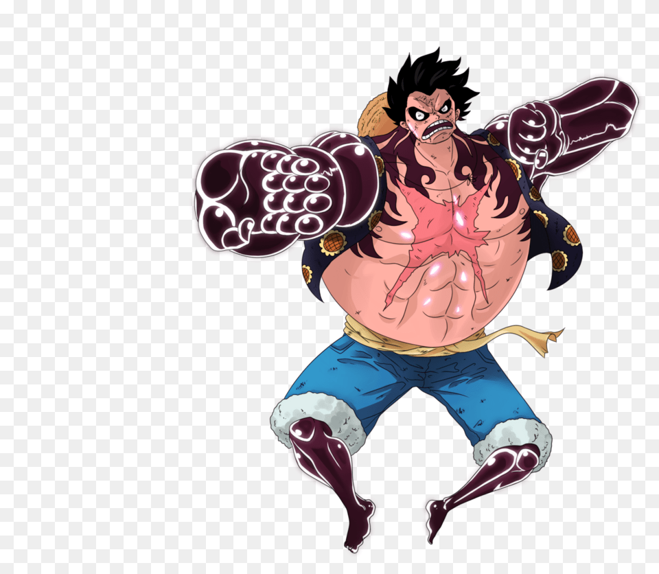 Luffy Gear Image, Person, Book, Comics, Publication Free Png