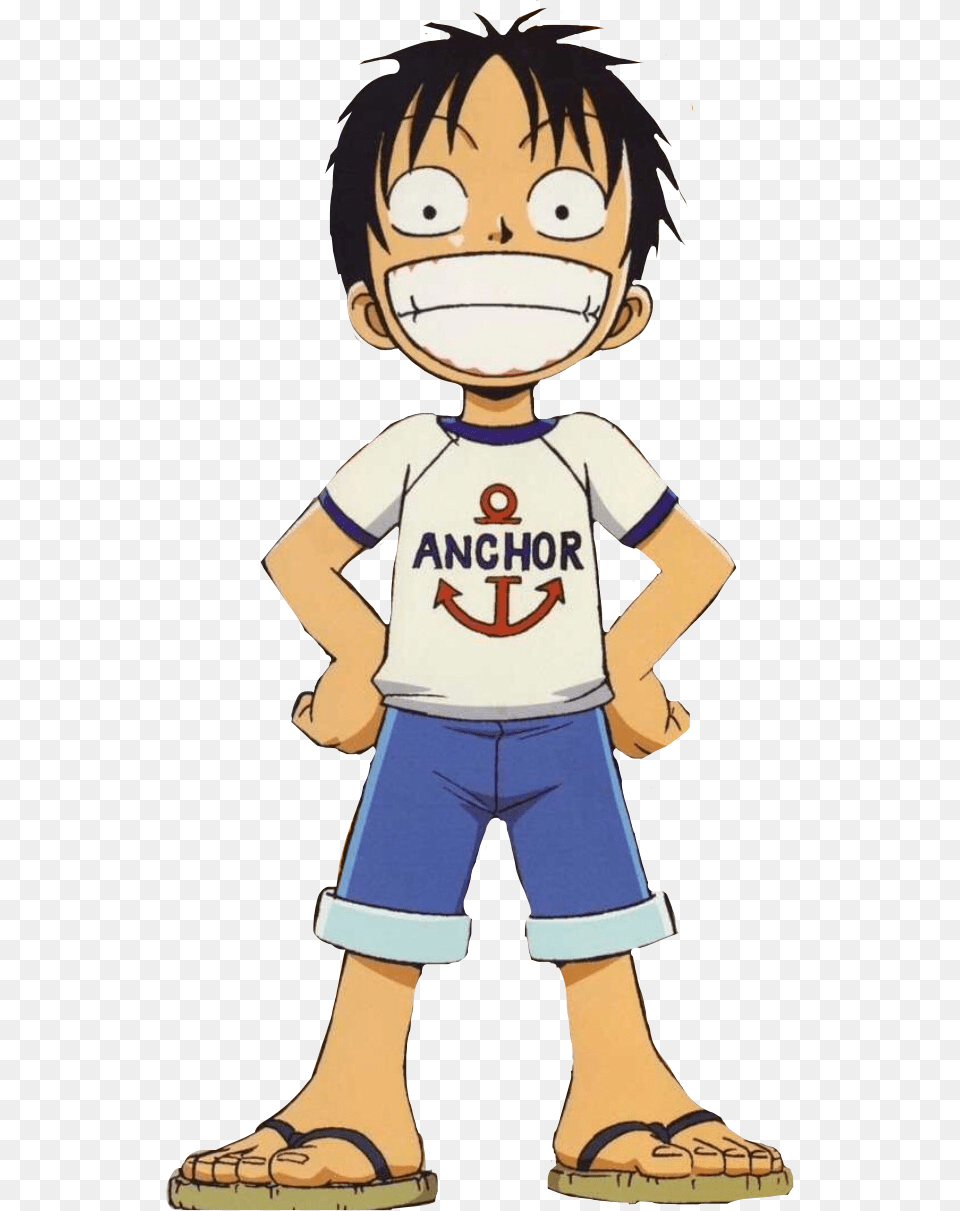 Luffy Monkeydluffy Onepiece Strawhatpirates Child One Piece Luffy Young, Baby, Person, Book, Publication Png Image