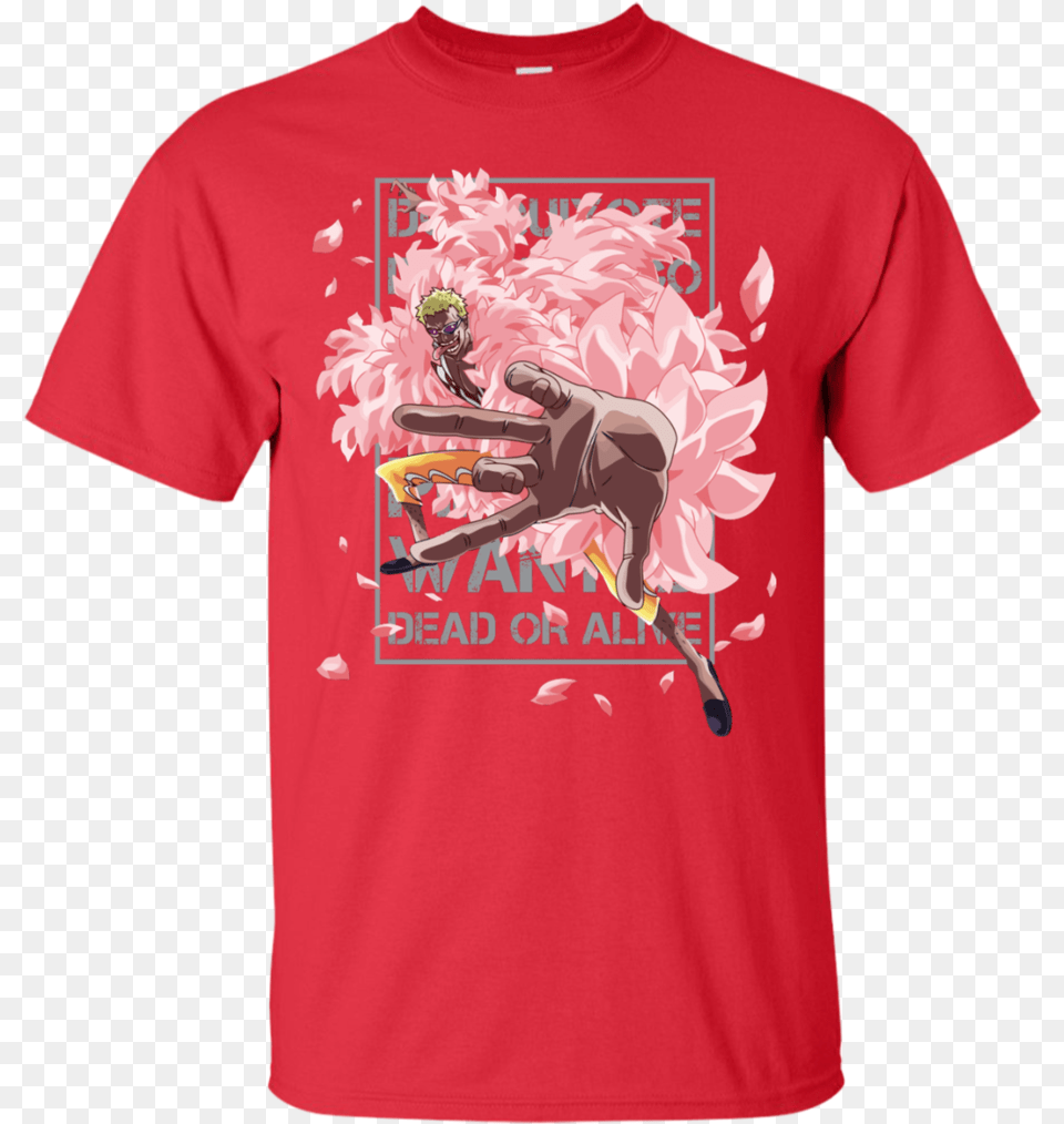 Luffy One Piece Doflamingo T Shirt, Clothing, T-shirt, Flower, Plant Free Png Download