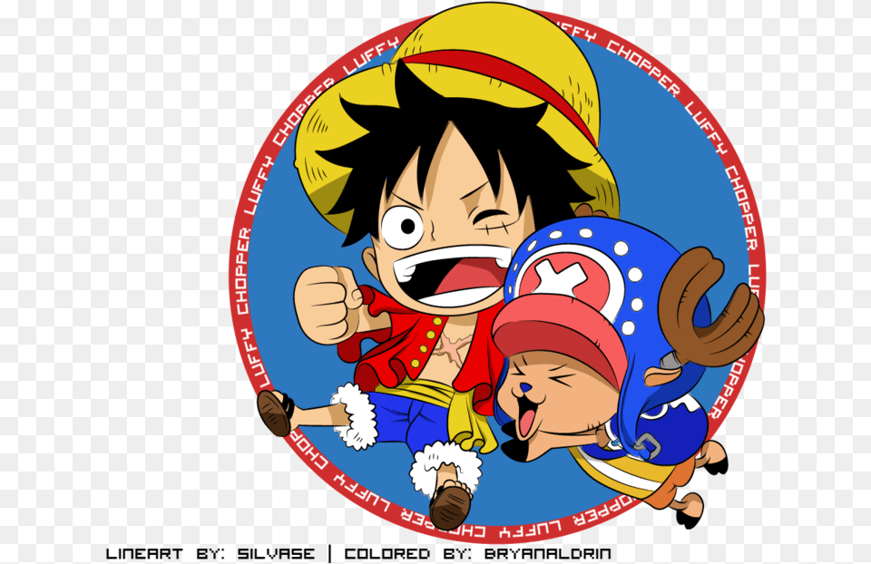 Luffy One Piece Luffy Dan Chopper, Book, Comics, Publication, Sticker Free Png Download