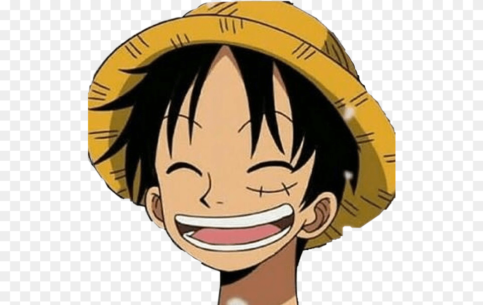 Luffy Onepiece Mugiwara Op Manga Anime Smile Smiley Nam, Hardhat, Clothing, Helmet, Person Free Png