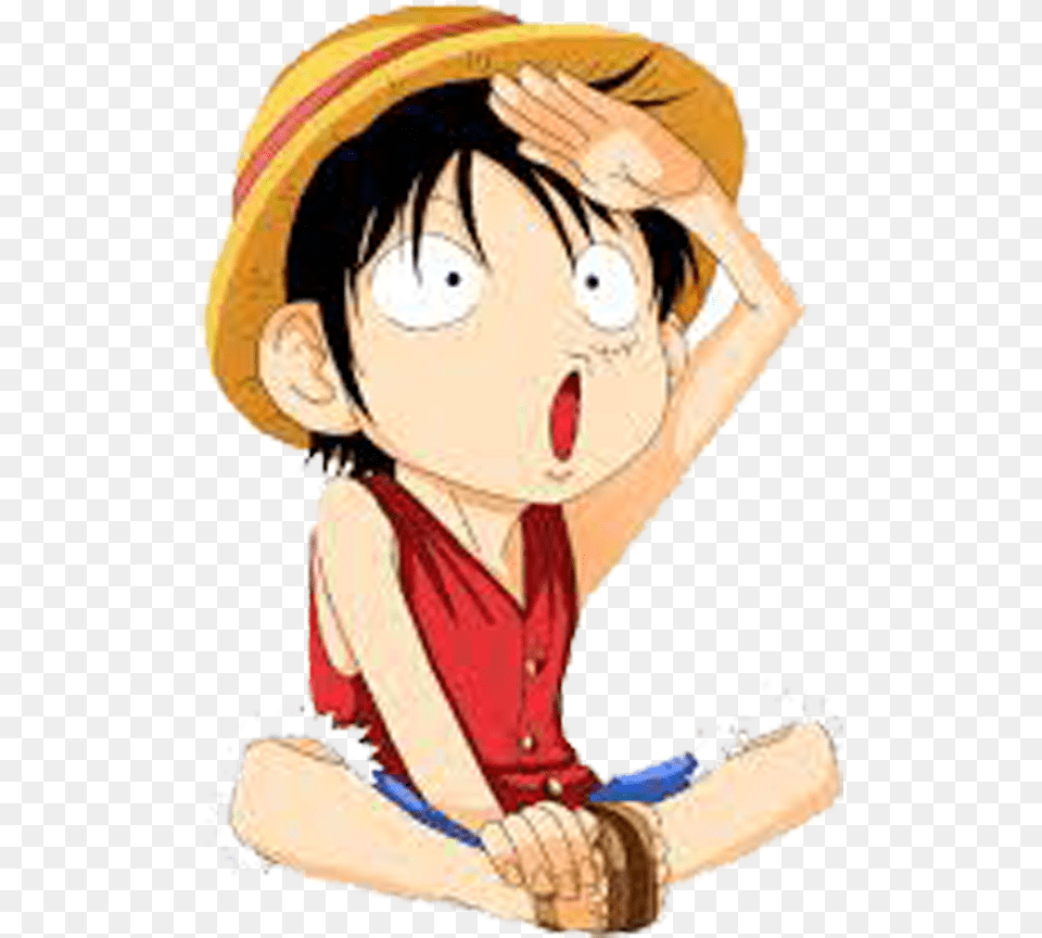 Luffy Uuc Anime Design Bamboo Fiber Washcloths, Book, Comics, Publication, Person Free Png Download