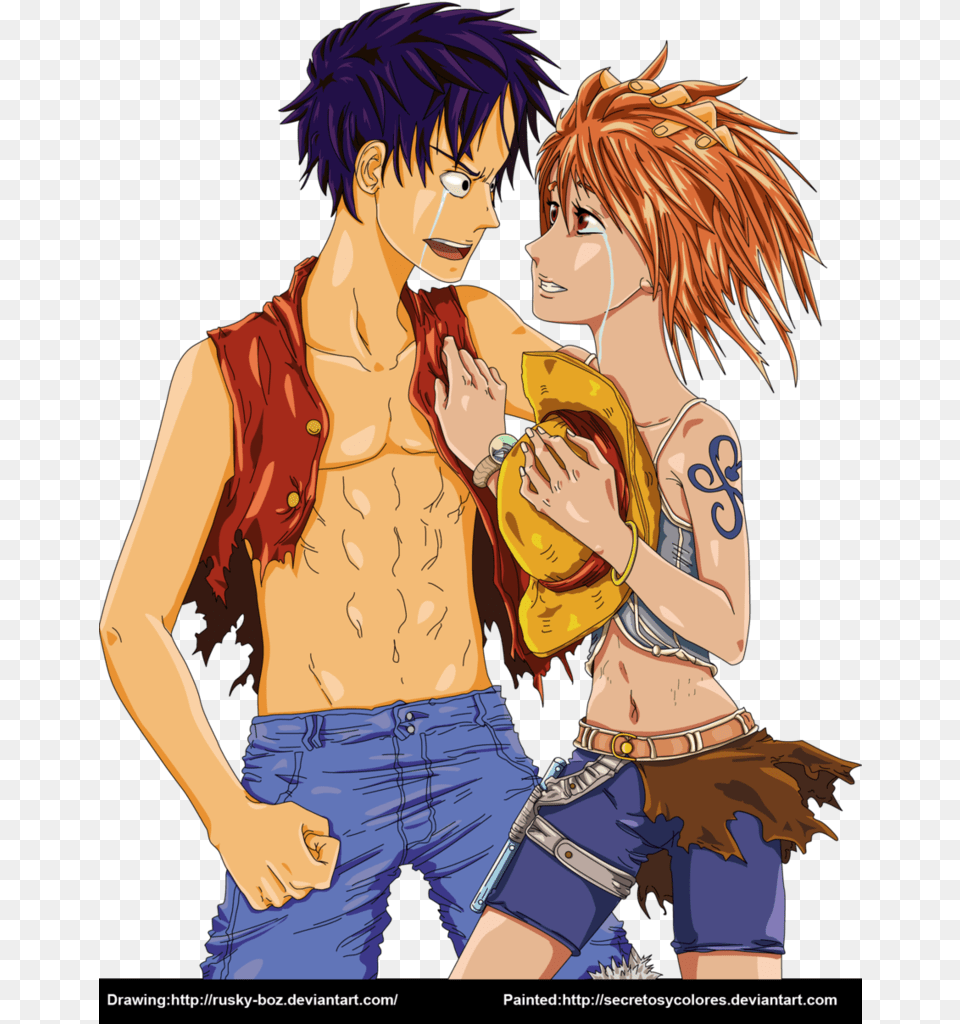 Luffy X Nami Luffy Nami Kisses One Piece, Book, Comics, Publication, Adult Free Png