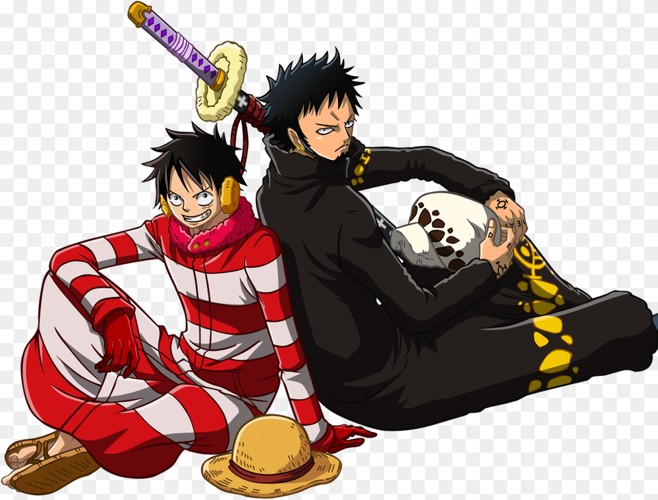 Luffy Zoro Law One Piece, Publication, Book, Comics, Adult Png Image