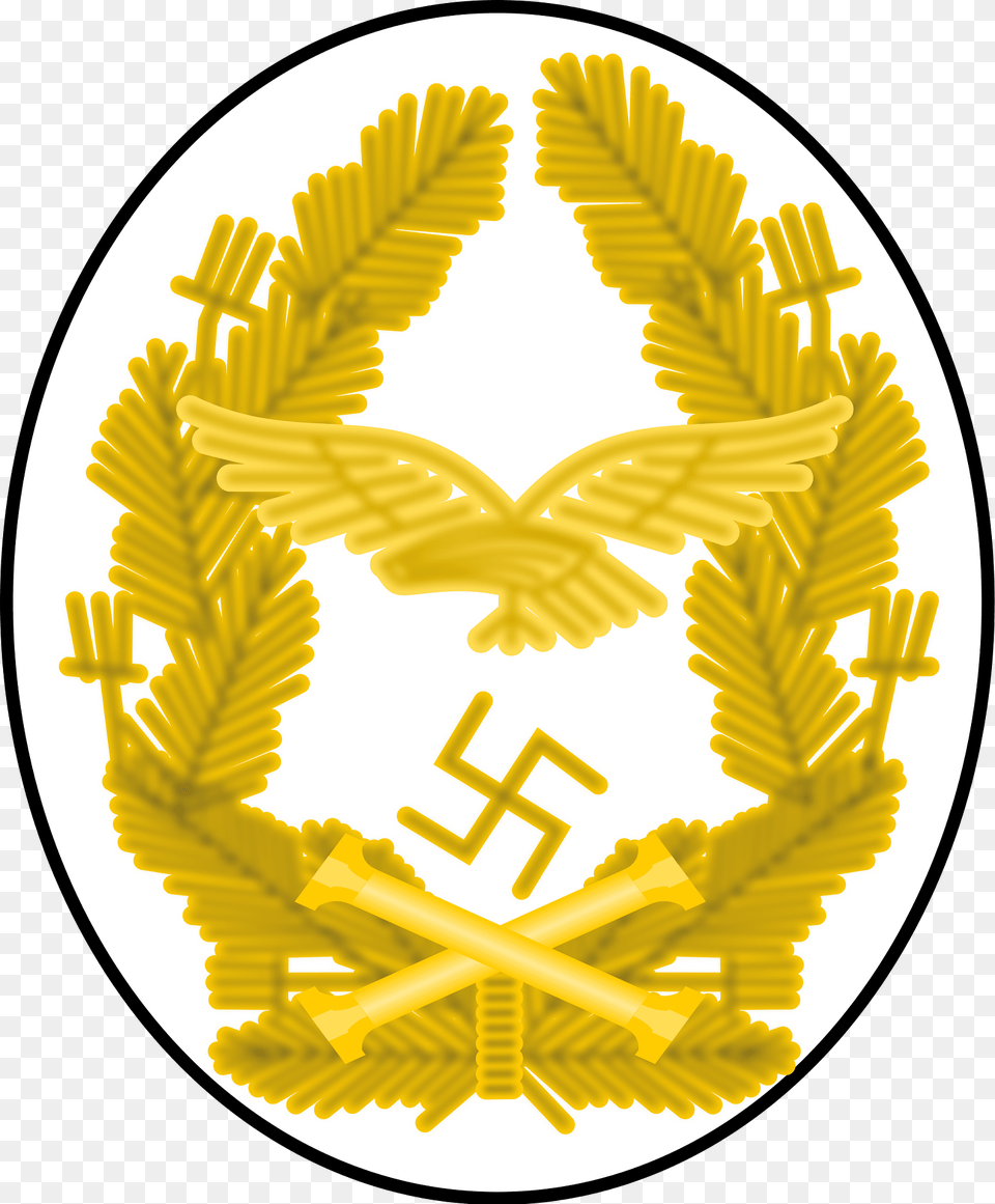 Luftwaffe Paraman Generalfeldmarschall 3d Clipart, Gold, Badge, Logo, Symbol Free Png