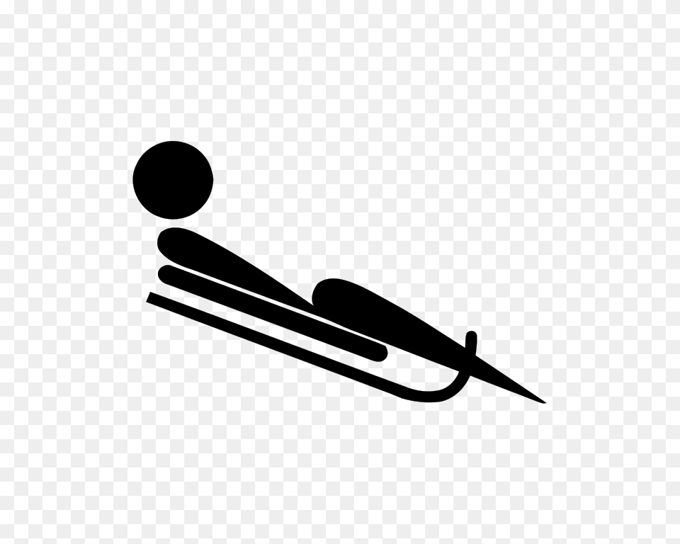 Luge Pictogram, Gray Free Png