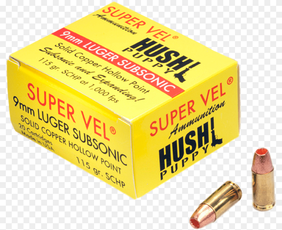 Luger Subsonic 115 Gr Bullet, Ammunition, Weapon, Box Png