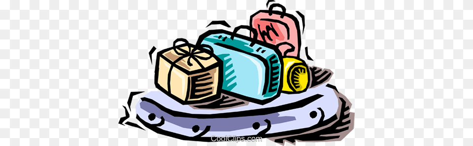 Luggage On A Carousel Royalty Vector Clip Art Illustration, Dynamite, Weapon Free Png