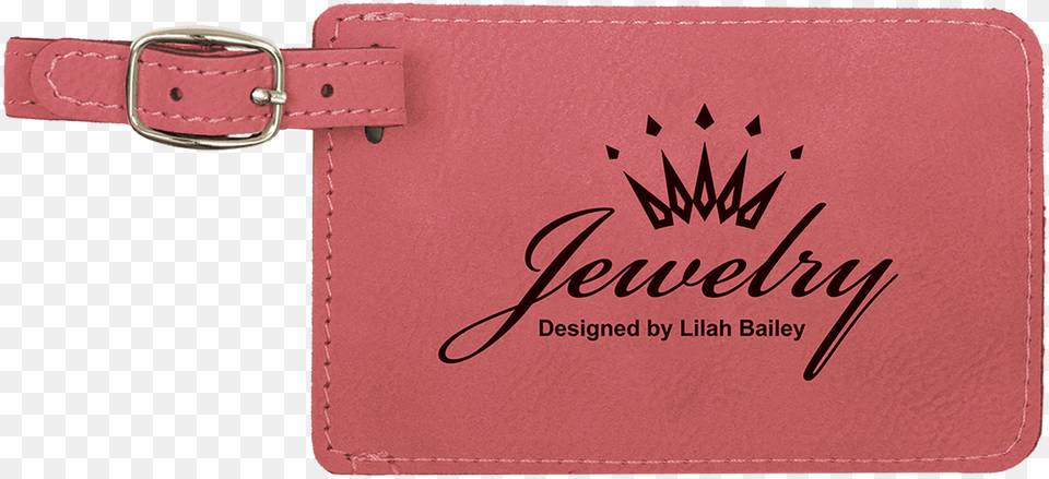 Luggage Tag With Custom Laser Engraving Pink Leather Wallet, Accessories Free Transparent Png