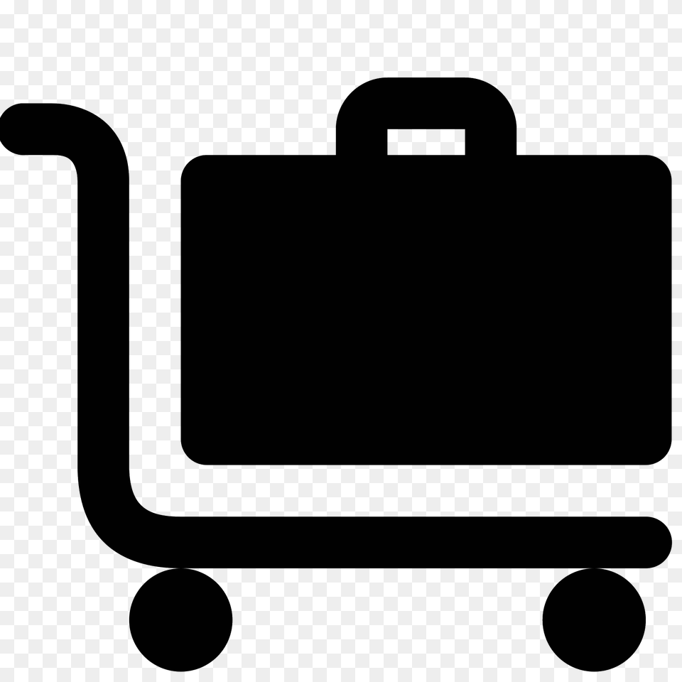 Luggage Trolley Icon, Gray Free Png Download