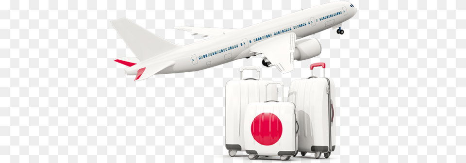 Luggage With Airplane Airplane Israel, Aircraft, Airliner, Transportation, Vehicle Free Transparent Png