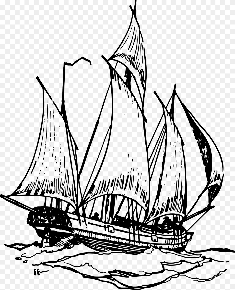 Lugger Ship Clipart, Art, Boat, Sailboat, Transportation Free Png