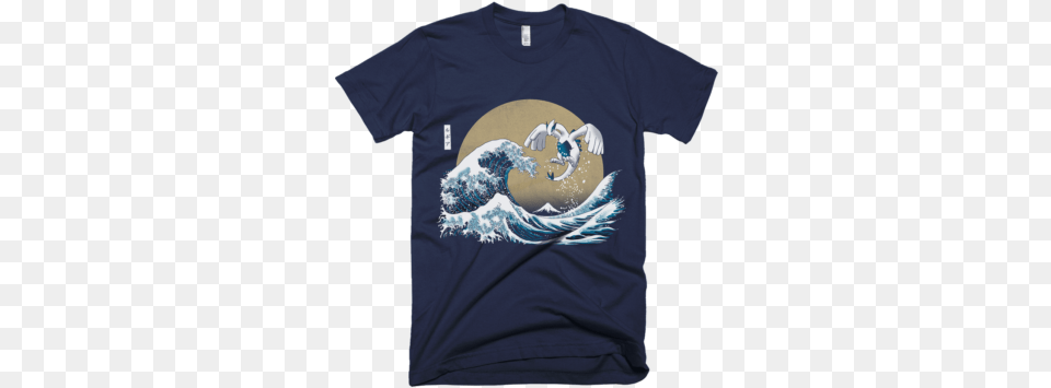 Lugia Amp The Great Wave Off Kanagawa Great Wave Off Kanagawa Pokemon, Clothing, T-shirt, Shirt Free Transparent Png