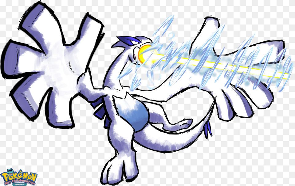 Lugia Used Aeroblast In The Game Art Hq Pokemon Free Transparent Png
