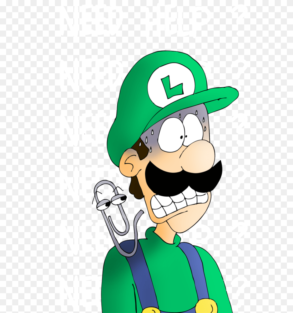 Luigi And Clippy, Baby, Person, Face, Head Free Png Download
