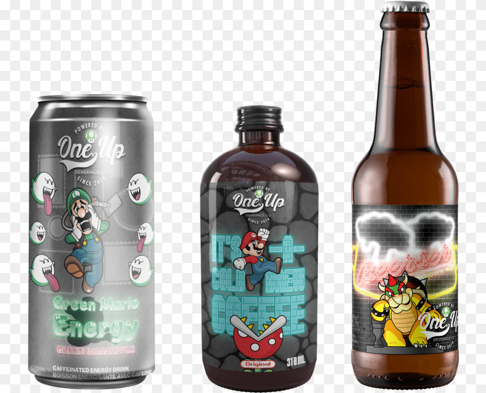 Luigi Beverage Can Mockup Beer Bottle, Alcohol, Tin, Beer Bottle, Lager Free Png Download