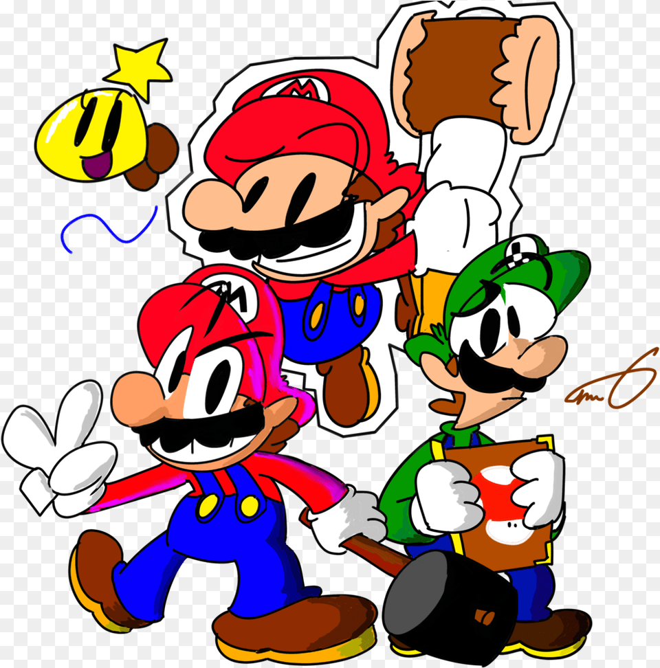 Luigi Clipart Paper Mario Mario And Luigi Paper Jam Gif, Baby, Person, Head, Face Free Png Download