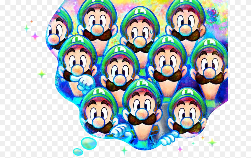 Luigi Dream Bubble Art Mario And Luigi Alphadream, Purple, Baby, Collage, Person Free Png Download