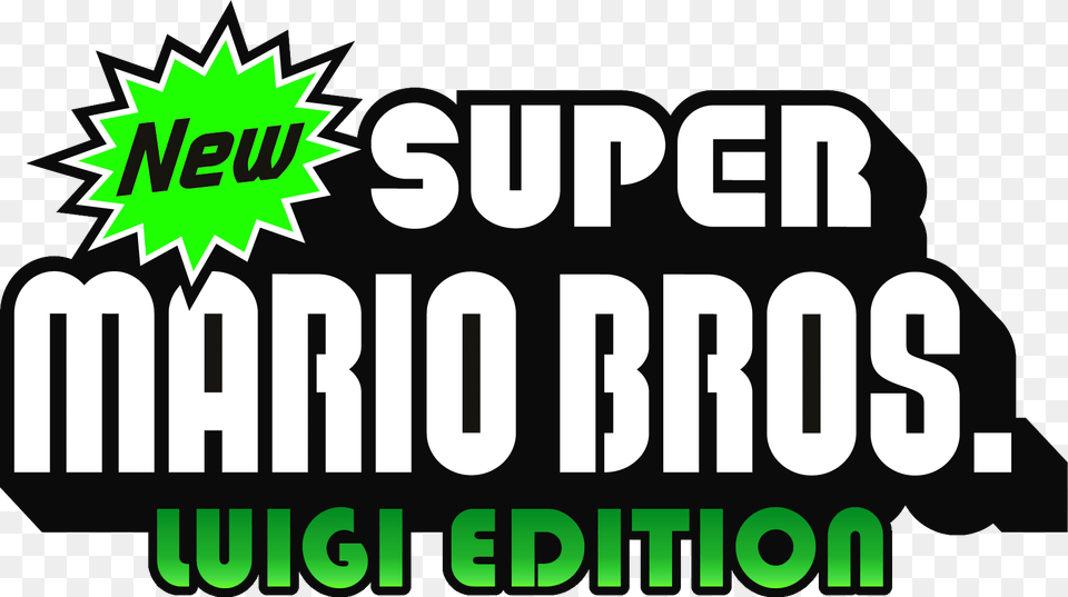 Luigi Edition Is A New Bros Nintendo Logo Luigi New Super Luigi Logo, Green, Sticker, Vegetation, Plant Png