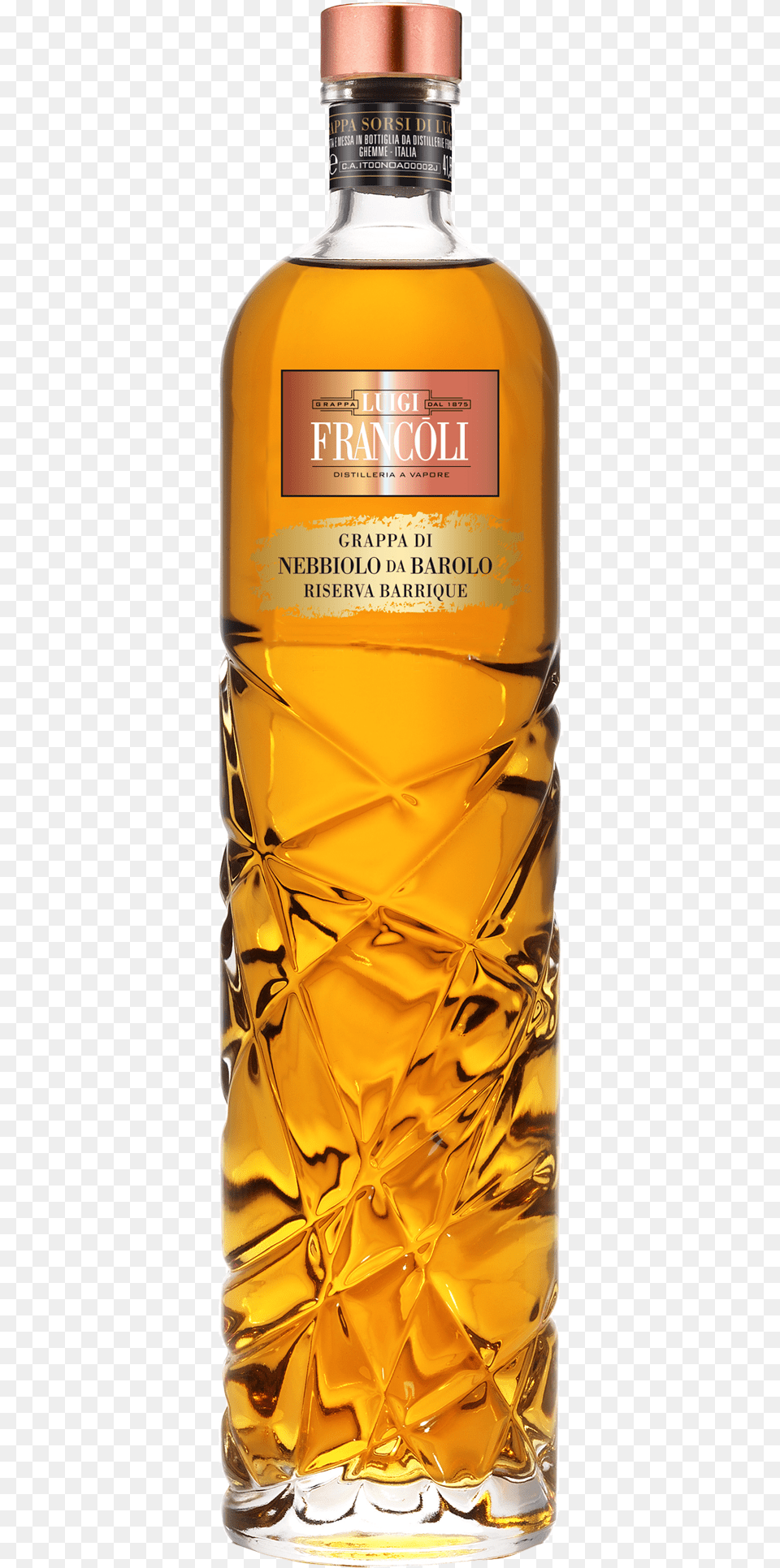 Luigi Francoli Grappa Riserva Nebbiolo Da Barolo Barrique Grappa Francoli, Alcohol, Beverage, Liquor, Whisky Free Transparent Png