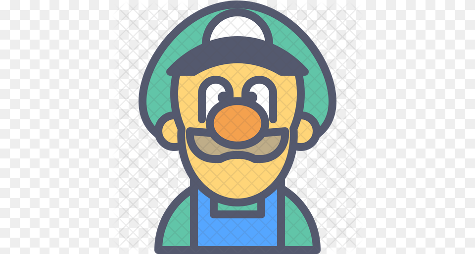 Luigi Icon Of Colored Outline Style Cartoon, Photography, Art Png