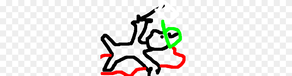Luigi Lies In Puddle Of Blood Waving White Flag, Light, Neon, Food, Ketchup Png Image