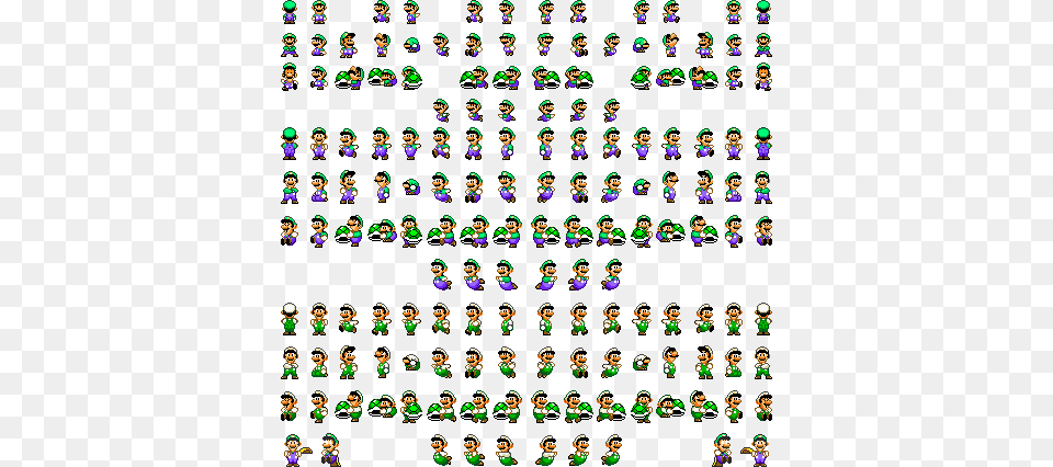 Luigi Luigi Super Mario World Sprites, Art, Collage, Person Png