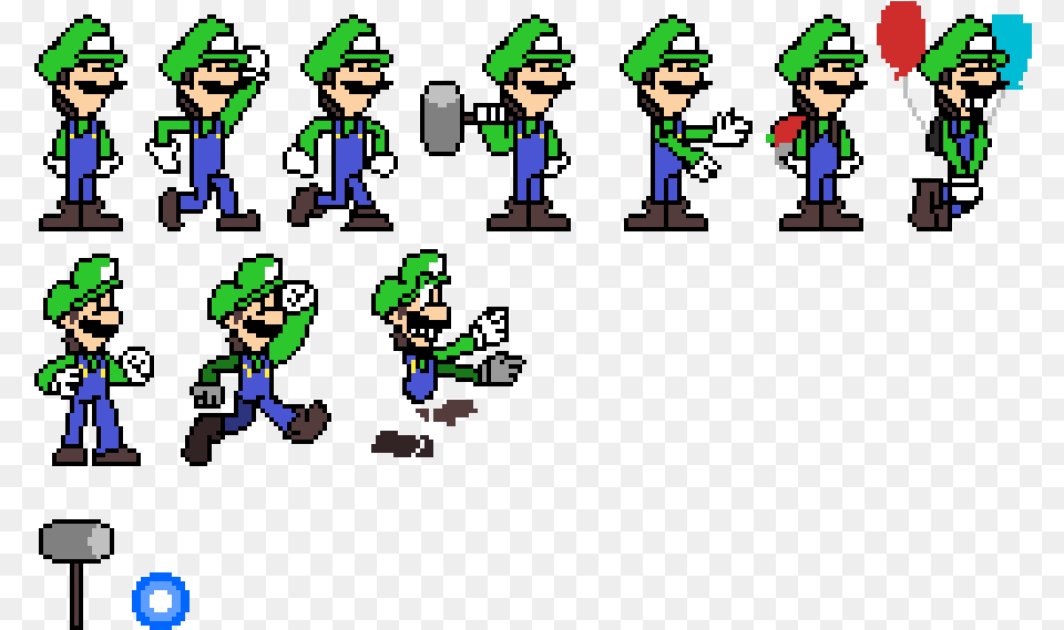 Luigi Mansion Sprite Sheet, Person, Crowd Png Image