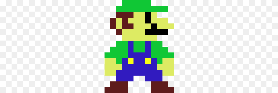 Luigi Mario Pixel Art, First Aid, Green Free Png Download