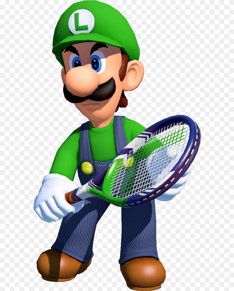 Luigi Mario Tennis Aces, Tennis Racket, Sport, Racket, Ball Free Png