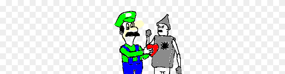 Luigi Rips Out Tin Heart, Baby, Person Png Image