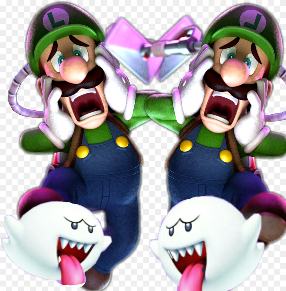 Luigi Scared Download Luigi39s Mansion Dark Moon Luigi, Baby, Person, Face, Head Png