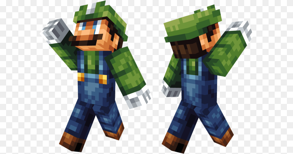 Luigi Skin Super Mario Minecraft Luigi, Person, Adult, Clothing, Male Free Png