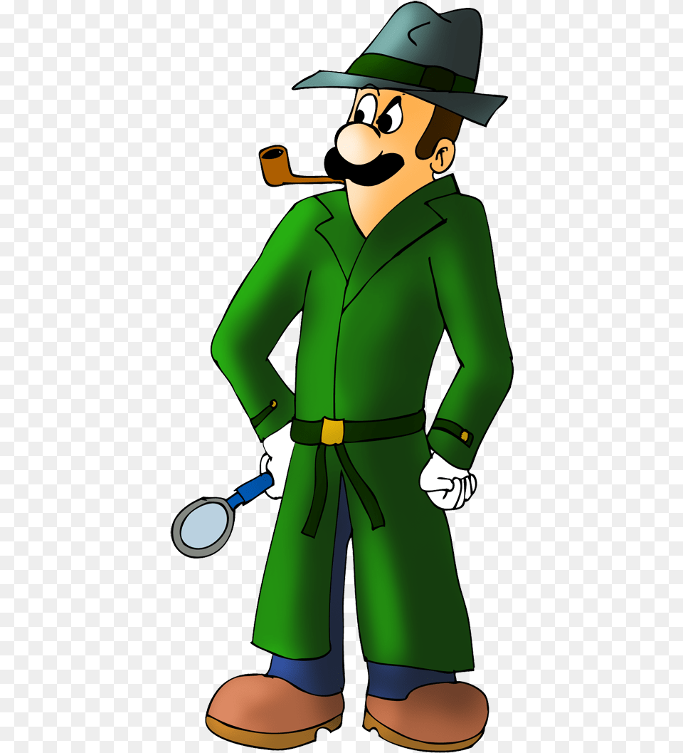 Luigi The Private Detective By Zefrenchm Detective Luigi, Adult, Female, Person, Woman Free Png