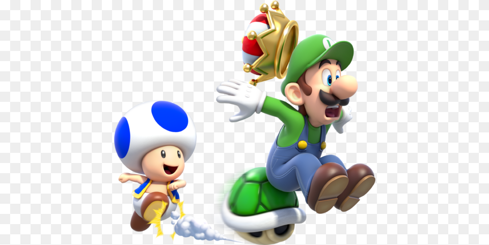 Luigi Toad Crown Artwork Super Mario 3d World Crown, Baby, Person, Game, Super Mario Free Png Download