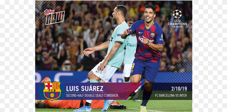 Luis Suarez Second Half Double Seals Comeback Barcellona 2 Inter, Adult, Male, Man, People Free Png