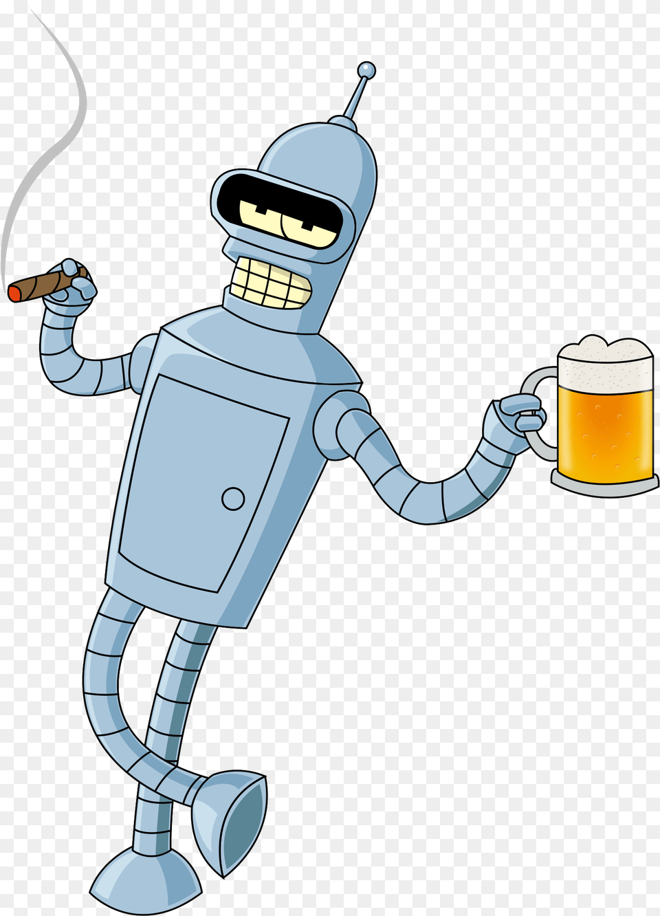 Luiz Felipe Ribeiro Bender Futurama, Glass, Alcohol, Beer, Beverage Free Png Download