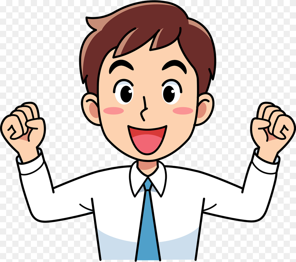 Luke Businessman Is Pumping His Fists Clipart, Baby, Formal Wear, Person, Face Free Transparent Png