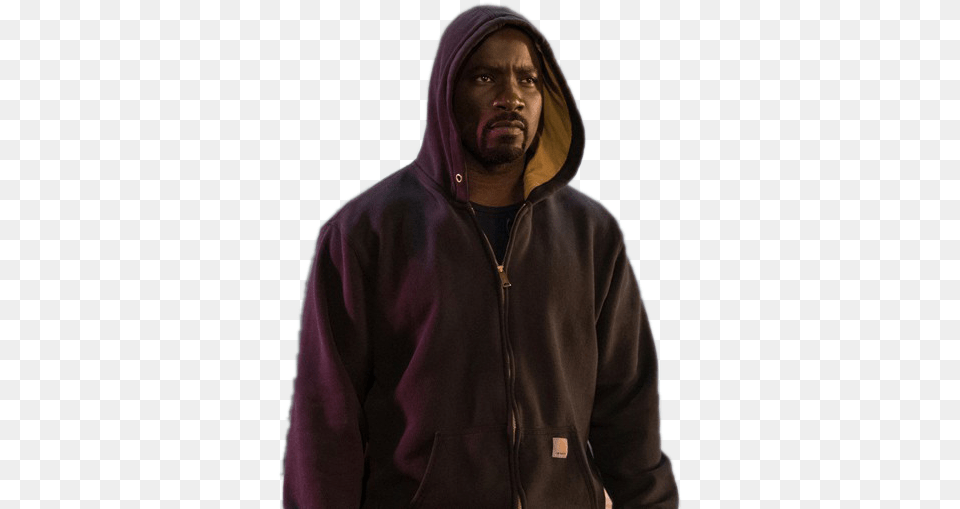 Luke Cage Download Free Hoodie, Clothing, Hood, Knitwear, Sweater Png