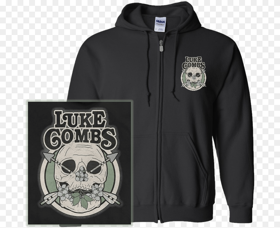 Luke Combs Skull Logo, Clothing, Sweater, Knitwear, Jacket Free Transparent Png