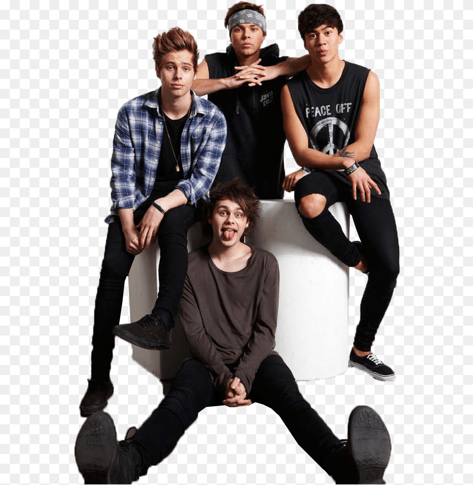 Luke Hemmings And Michael Clifford Image 5sos Phone Home Screen, Face, Person, Pants, Photography Free Png Download