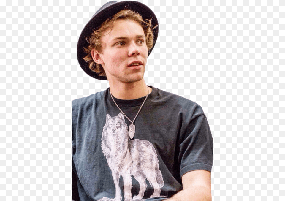 Luke Hemmings Ashton Irwin With Hat, Accessories, Pendant, Necklace, Jewelry Free Transparent Png