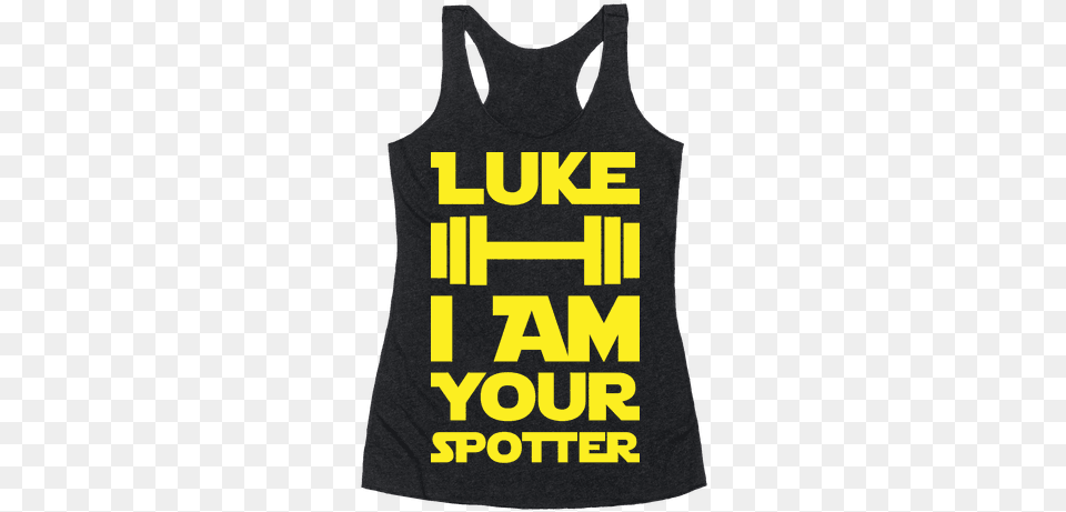 Luke I Am Your Spotter Racerback Tank Top Partners In Wine Shirt, Clothing, Tank Top, Person Free Png