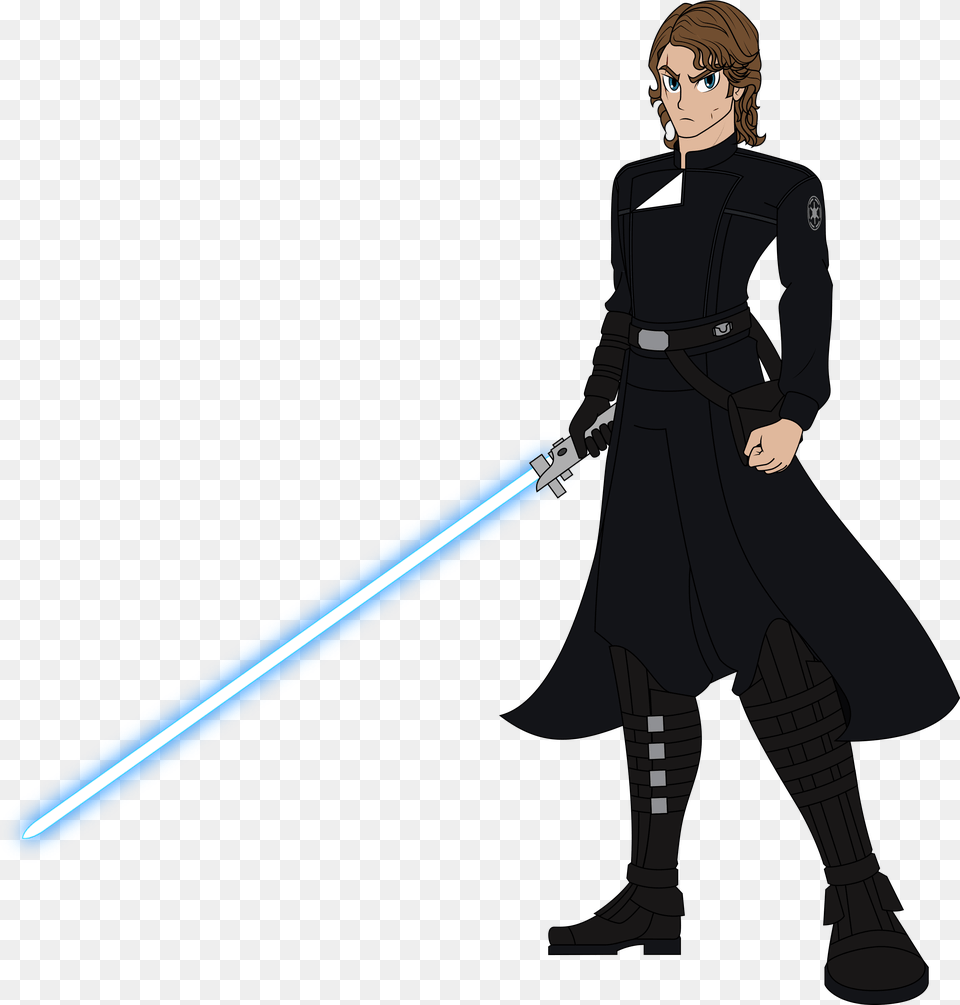 Luke Skywalker Costume Galactic Empire Art Jedi Council Anakin Fanart Transparent, Weapon, Sword, Publication, Person Png Image