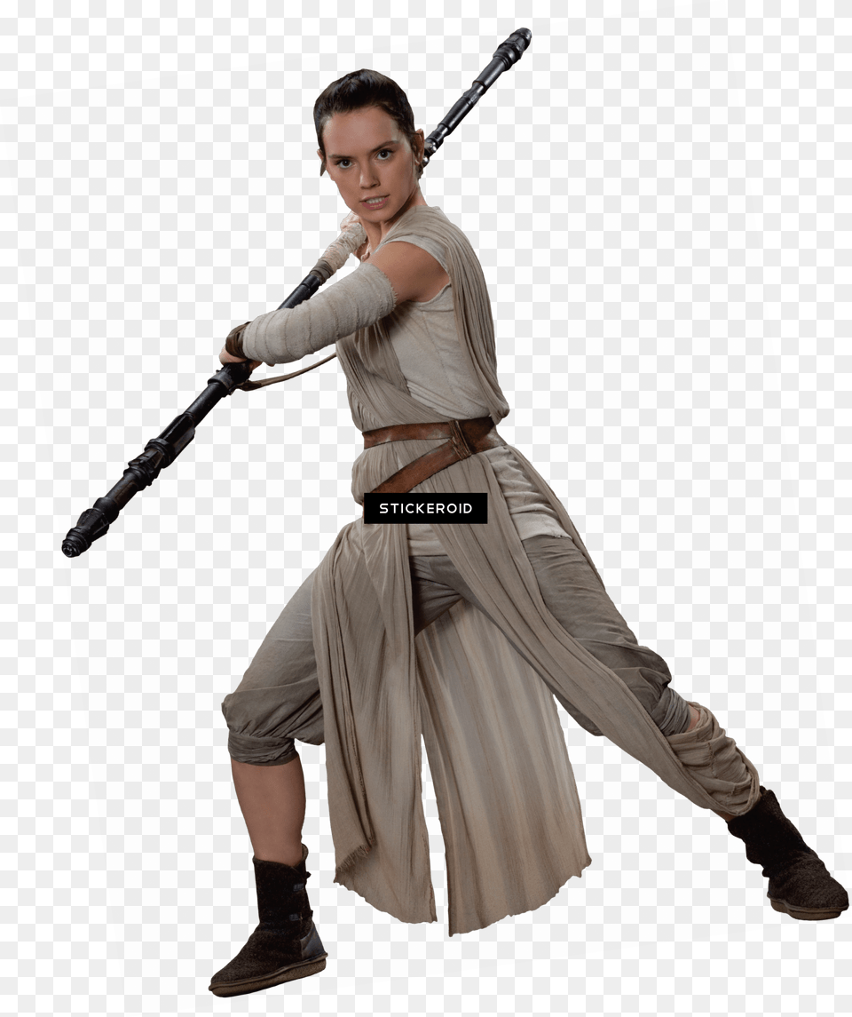 Luke Skywalker Lightsaber Deluxe Rey Ladies Fancy Dress Star Wars, People, Person, Sword, Weapon Free Png Download